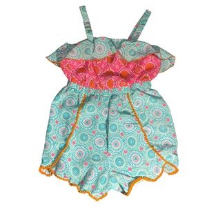 Emily West Girls 10/12 Summer Paisley Romper